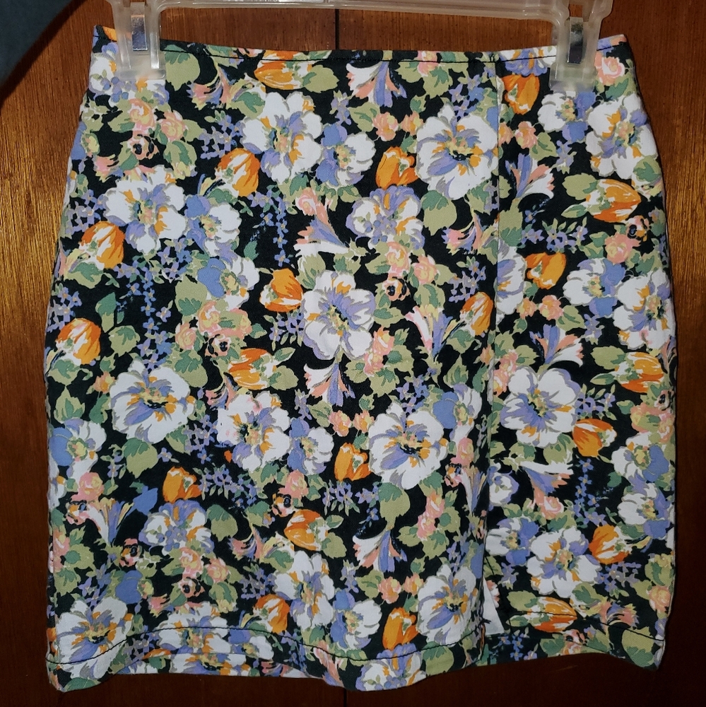 Wild Fable Split Hem Floral Skirt